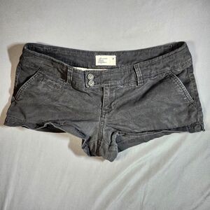American Eagle Jean ShortsWomens Sz. Large Stretchy Denim Double Button Low Rise